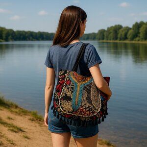 Multicolor Bohemian Patchwork Tote Bag